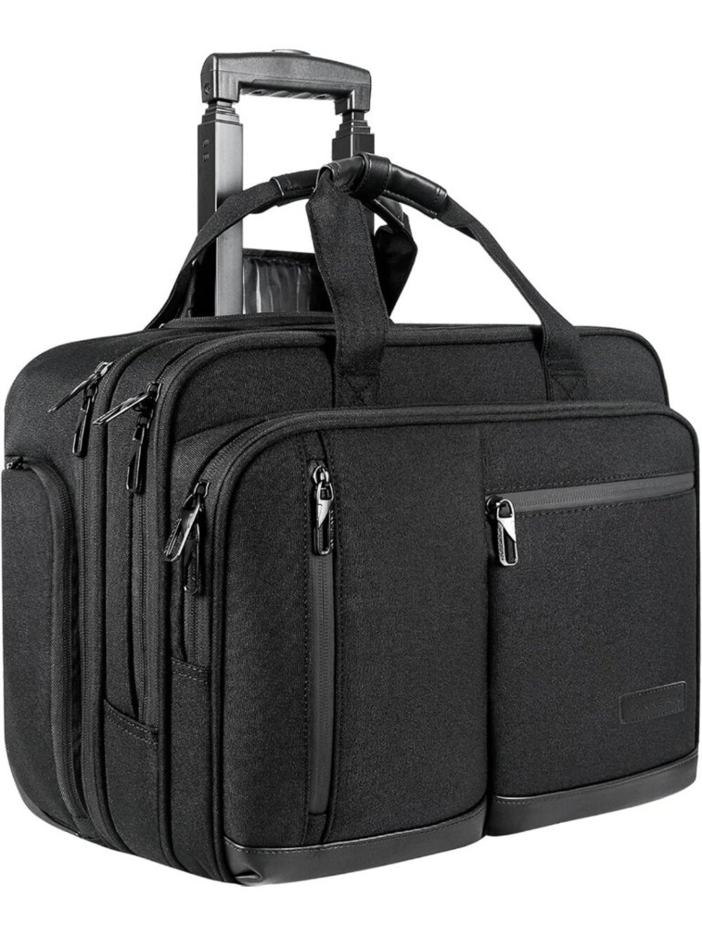 Stylish 17.3" Waterproof Rolling Laptop Bag for Travel, Work & Business - Black